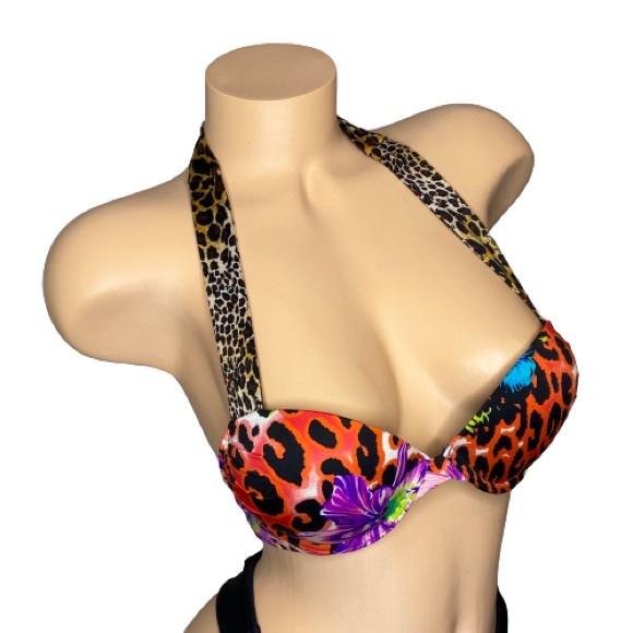 RARE Victoria’s Secret Leopard and Skull Very Sexy Print Bombshell Bikini Top - Picture 3 of 16